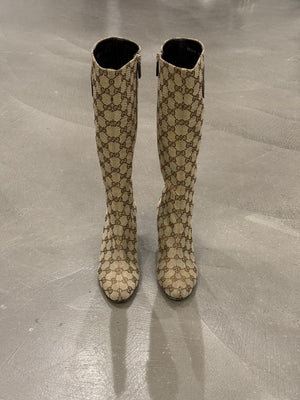 2000s Gucci by Tom Ford monogram G-logo boots