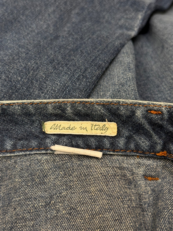 2000s Jean Paul Gaultier flared patchwork jeans
