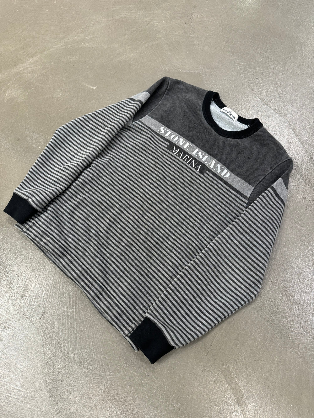 2000s Stone Island marina striped crewneck