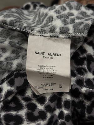 Saint Laurent by Hedi Slimane baby cat printed tee shirt