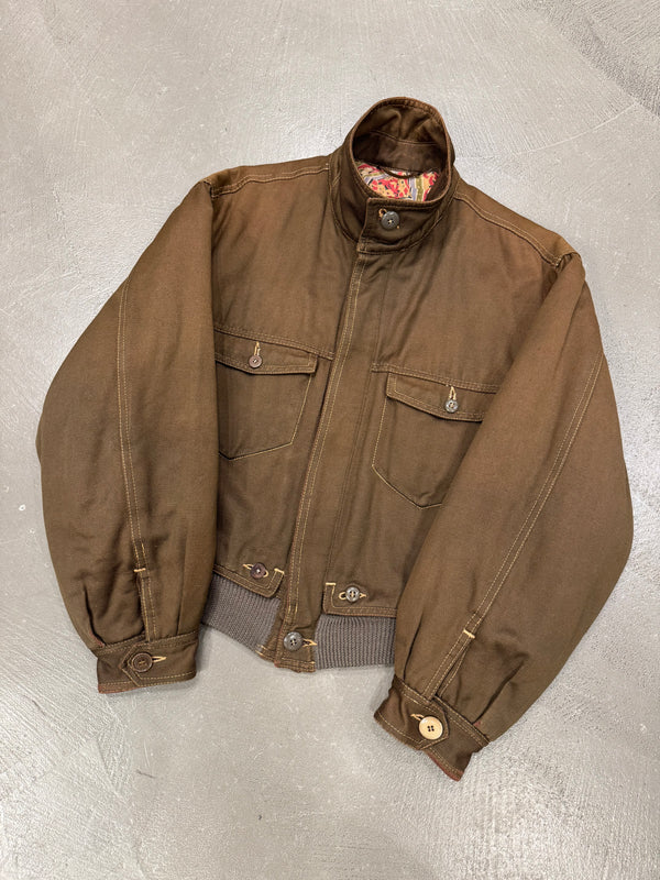 1980s Marithé + François Girbaud cropped boxy bomber jacket