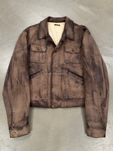 Load image into Gallery viewer, 2000s Miu Miu stained treatment leather jacket
