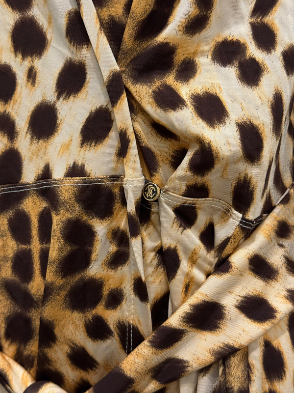 2000s Roberto Cavalli leopard print dress