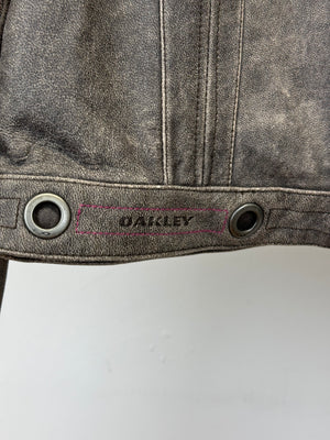 2000s Oakley 2 in 1 modular leather jacket