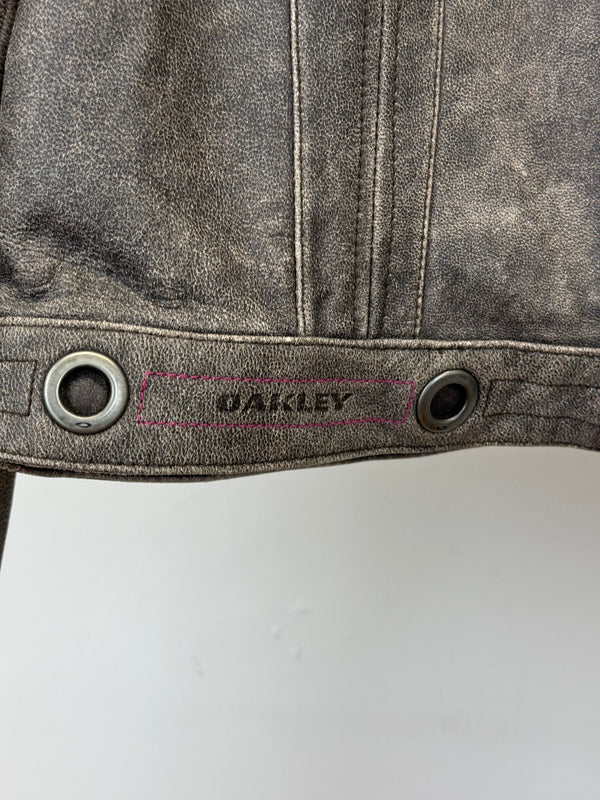 2000s Oakley 2 in 1 modular leather jacket