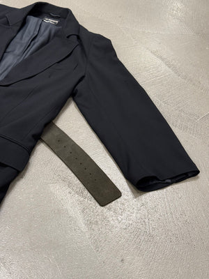 2000s Ann Demeulemeester long belted coat