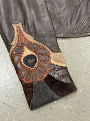 S/S2004 Gucci by Tom Ford runway western patchwork leather jacket