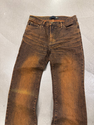 2000s Cavalli faded bronze jeans