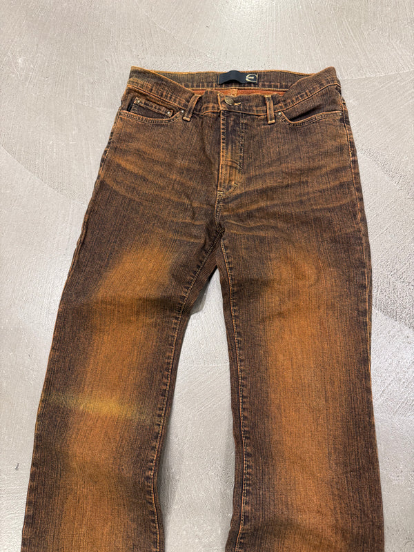 2000s Cavalli faded bronze jeans