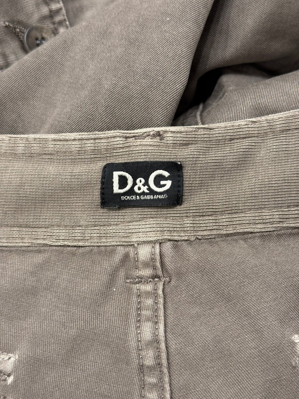 2000s Dolce & Gabbana multi pocket washed cargo pants