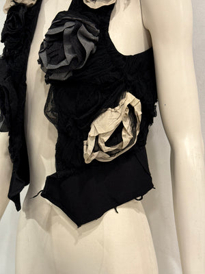 S/S2005 Comme des Garçons 3D floral appliqué vest