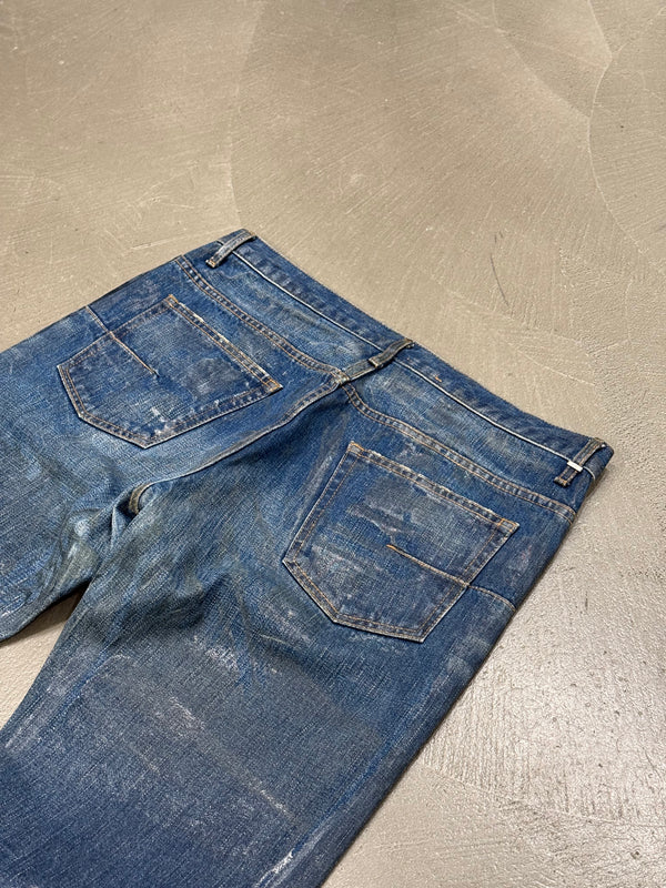 F/W 2003 Dior by Hedi Slimane green waxed denim