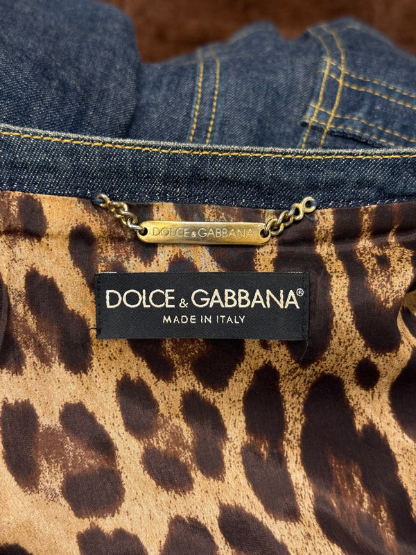 2000s Dolce & Gabbana fitted denim jacket