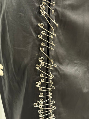 S/S2011 Balmain by Christopher Decarnin safety pin leather skirt