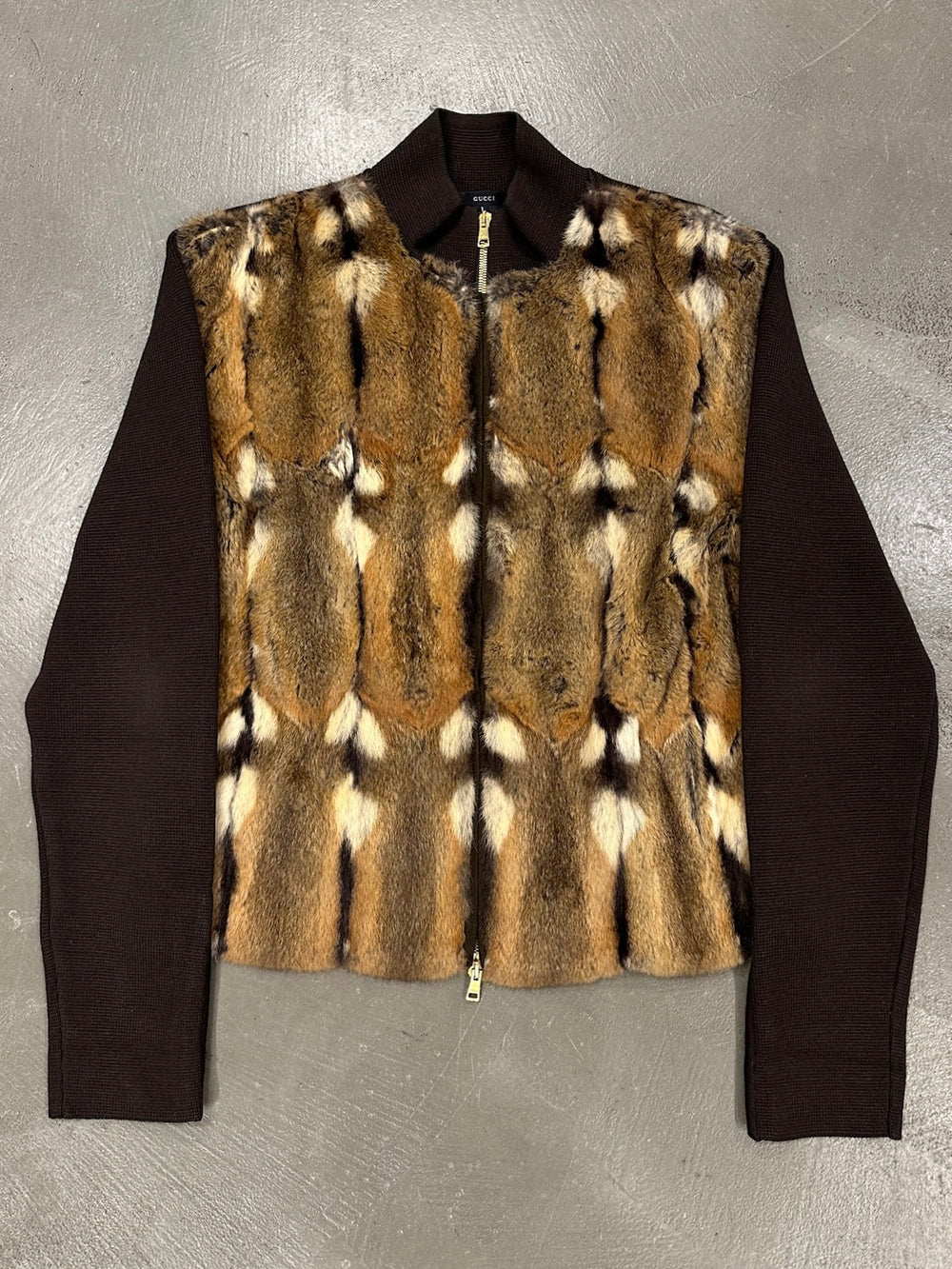 A/W2000 Gucci by Tom Ford runway hamster fur cardigan