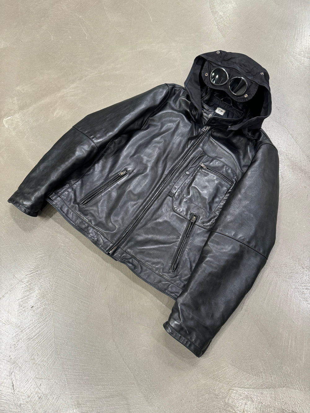 A/W 2005 C.P. Company goggle leather jacket