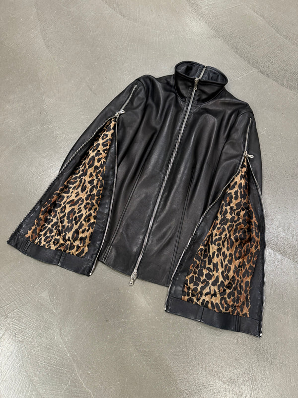 S/S2003 Dolce & Gabbana multi zipper leather jacket