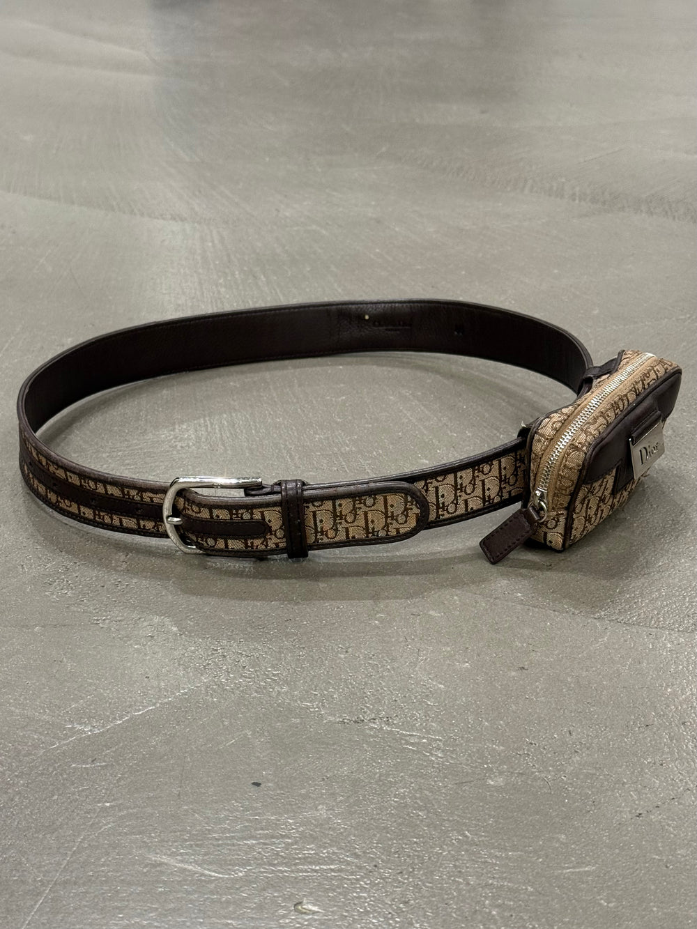 2000s Dior by Galliano monogram waist bag belt