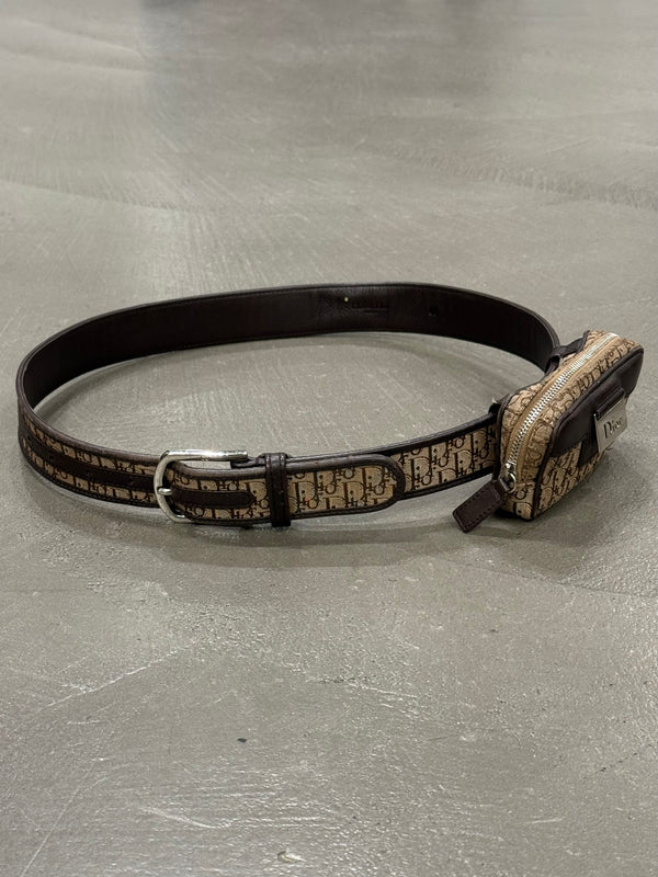 2000s Dior by Galliano monogram waist bag belt