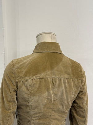 2002 Dolce & Gabbana butterfly corduroy structured jacket