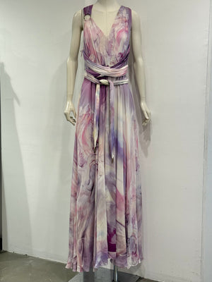 2010s Roberto Cavalli marble print maxi dress