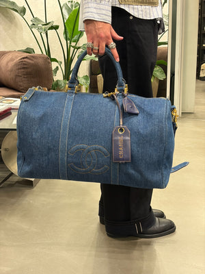 1996-1997 Chanel denim Boston bag