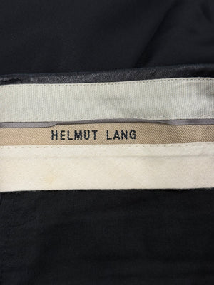 2000s Helmut Lang leather waist tailored pants