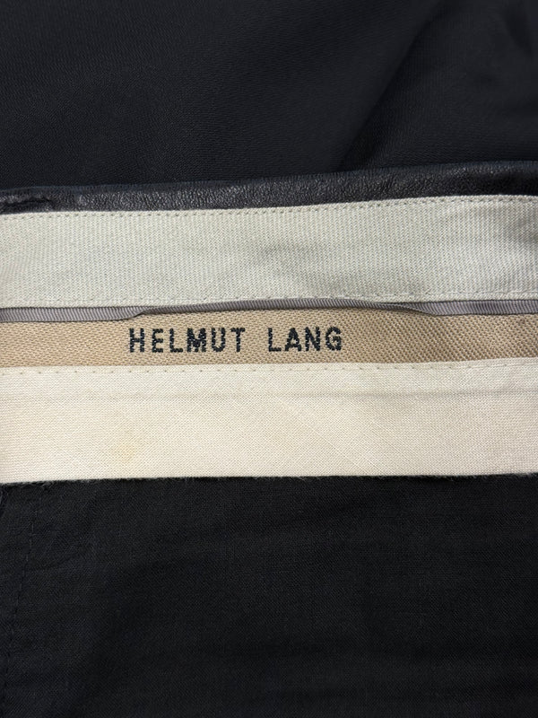 2000s Helmut Lang leather waist tailored pants