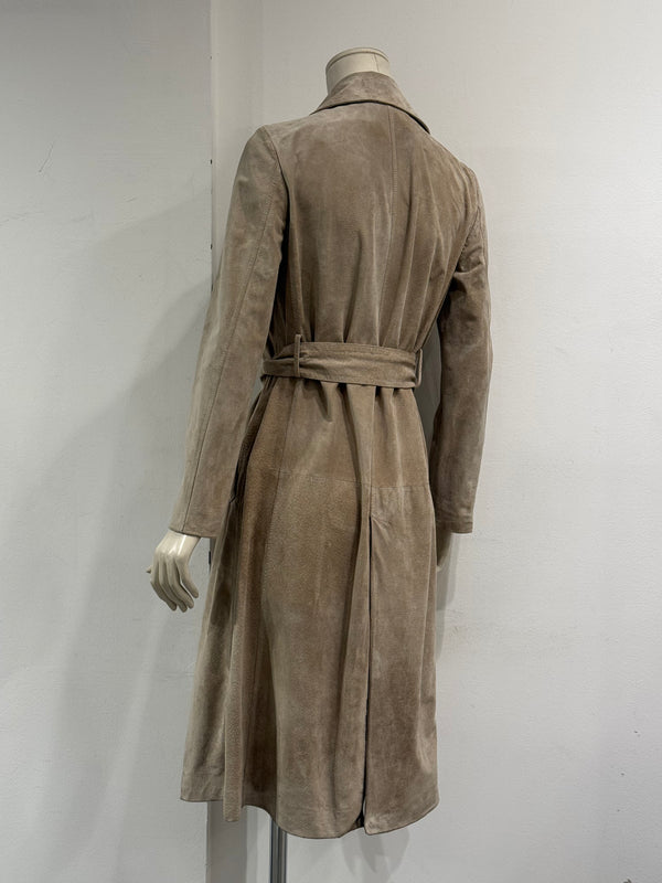 S/S1997 Gucci by Tom Ford suede leather trench coat