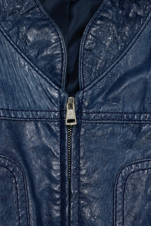 2007 Balenciaga by Nicolas Ghesquiere cropped leather bomber jacket