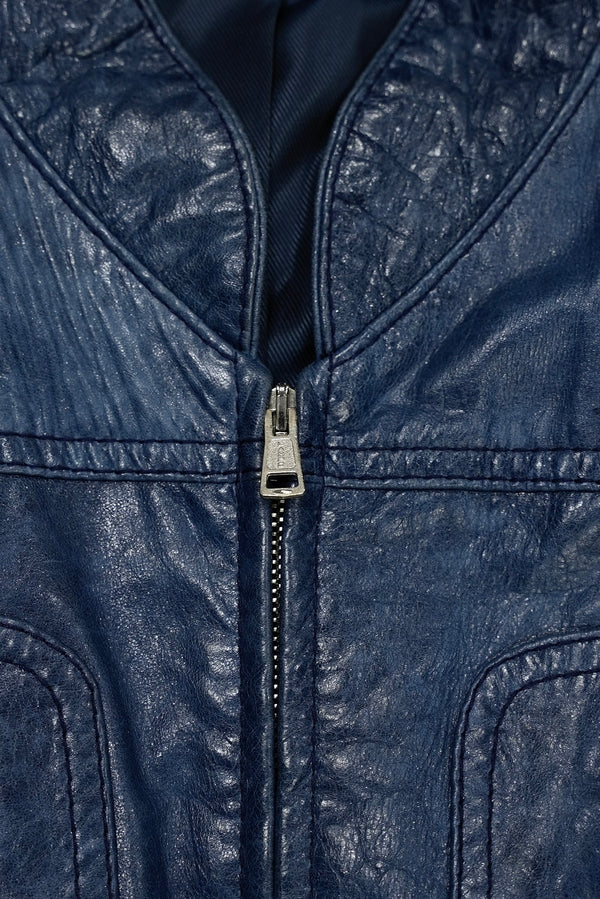 2007 Balenciaga by Nicolas Ghesquiere cropped leather bomber jacket