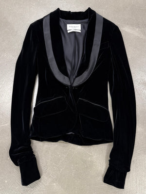 2003 Yves Saint Laurent by Tom Ford tuxedo blazer with satin shawl lapel
