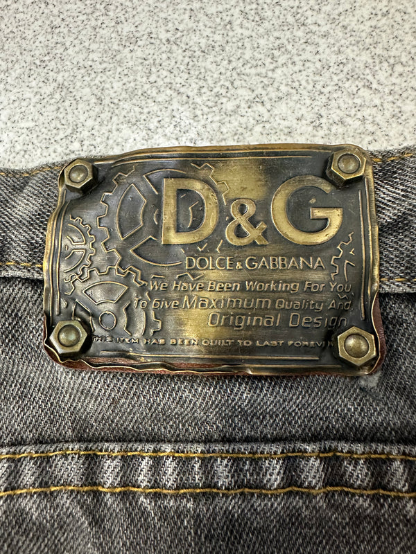 AW2003 D&G heavy baggy asymmetrical jeans