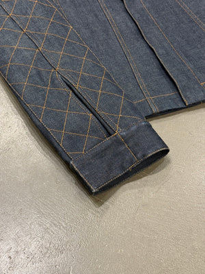 2000s Yves Saint Laurent sample denim jacket with quilted detailing