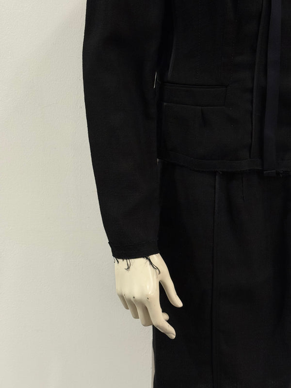 2000s Prada black cropped set