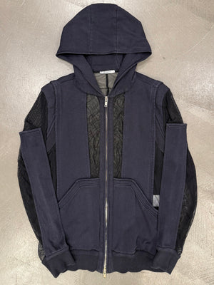 2010s Givenchy by Riccardo Tisci paneled mesh hoodie