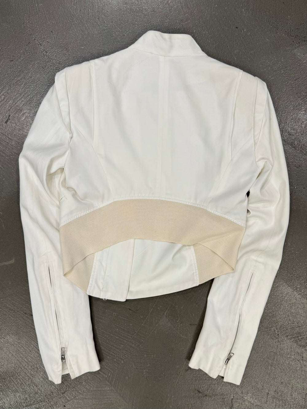 2000s Ann Demeulemeester cropped light bomber jacket