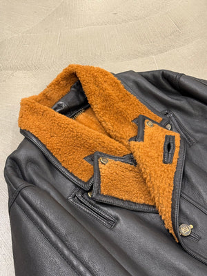 1980s Marithe Francois Girbaud heavy shearling coat