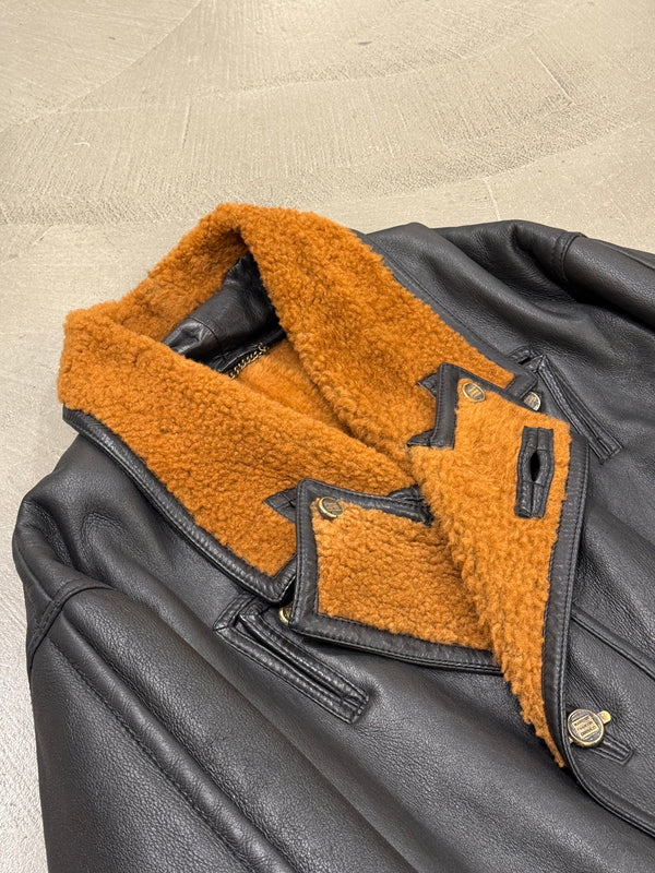 1980s Marithe Francois Girbaud heavy shearling coat