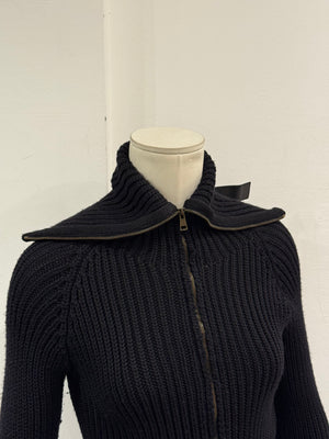 A/W2003 Gucci by Tom Ford ribbed bondage sweater with leather straps