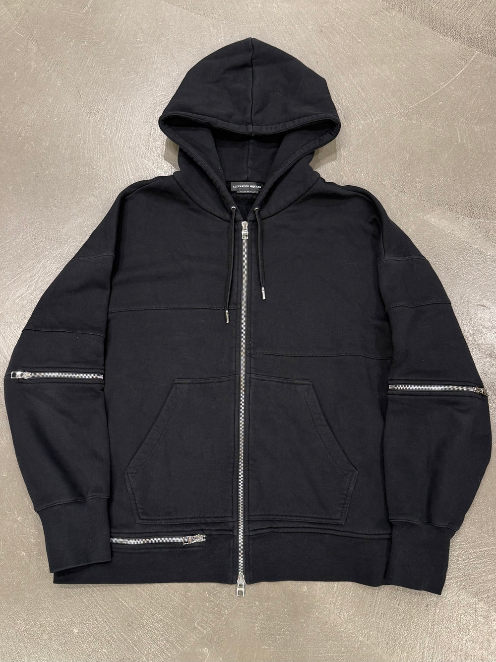 2020s Alexander McQueen multi-zip hoodie