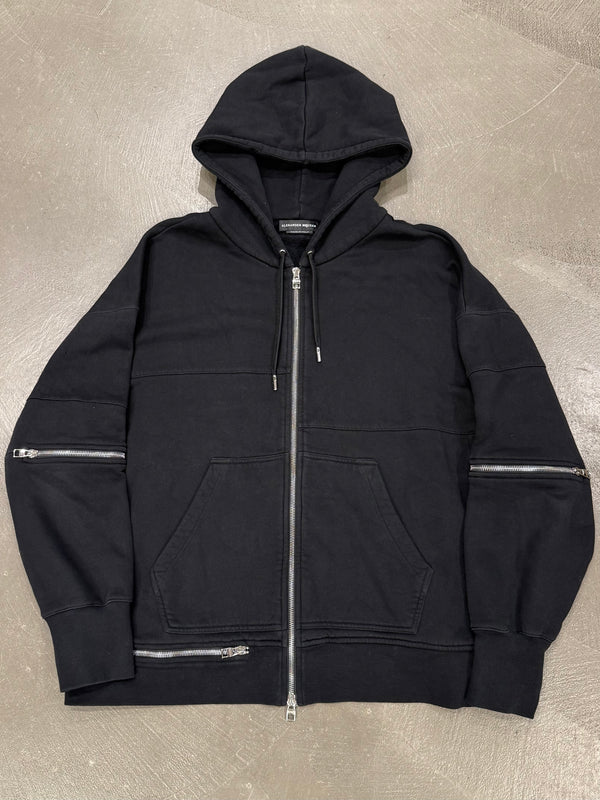 2020s Alexander McQueen multi-zip hoodie