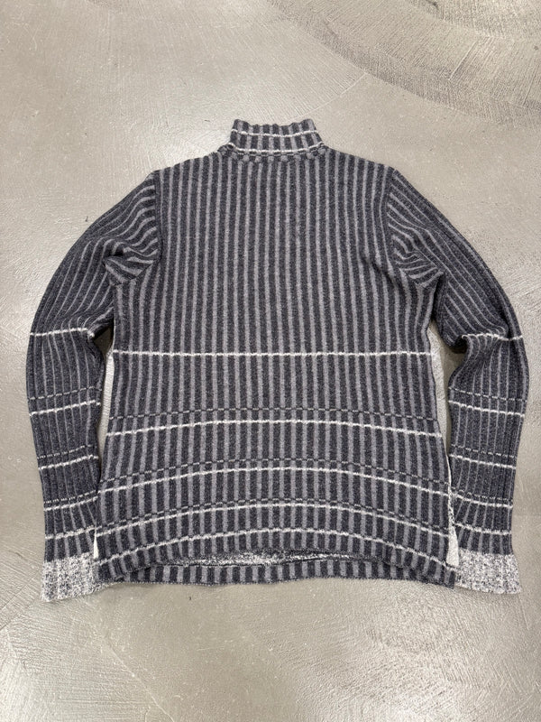 2000s Roberto Cavalli wolf jacquard knit