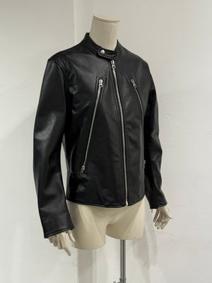 2020s Maison Margiela "5-Zip" leather biker jacket