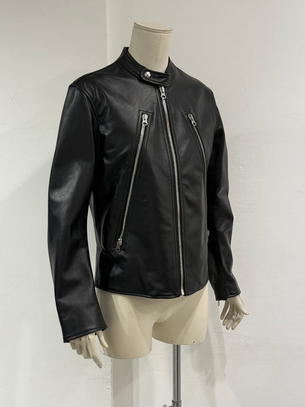 2020s Maison Margiela "5-Zip" leather biker jacket