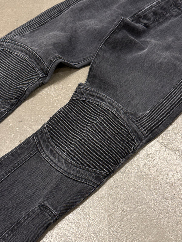 2010s Balmain biker panels denim jeans