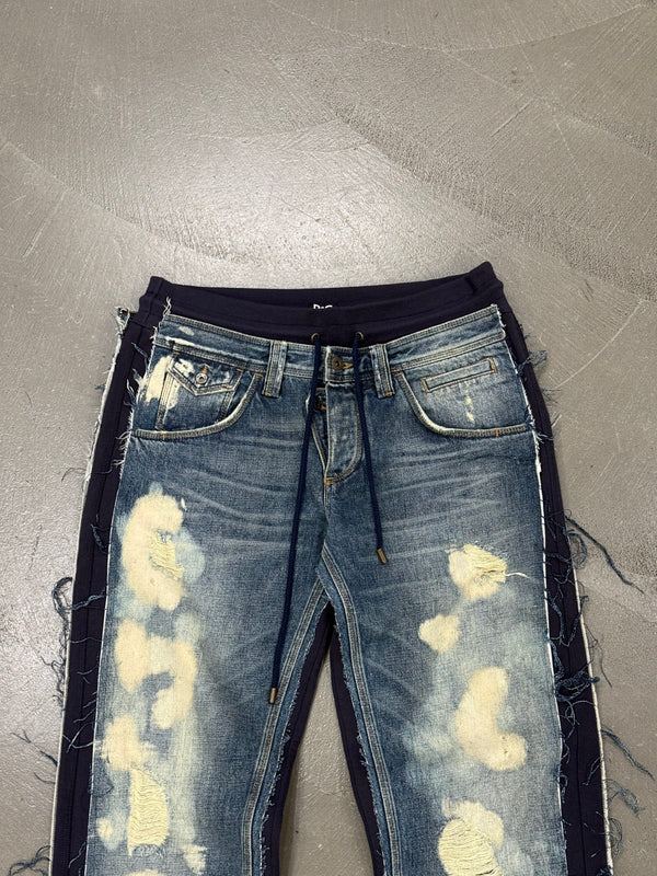 2000s Dolce & Gabbana hybrid denim sweatpants