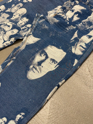 A/W1992 Jean Paul Gaultier jacquard face denim