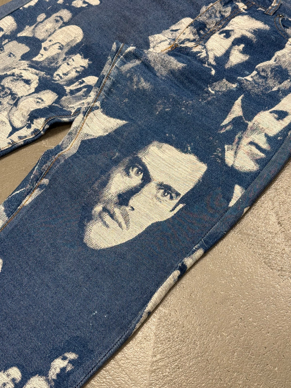 A/W1992 Jean Paul Gaultier jacquard face denim