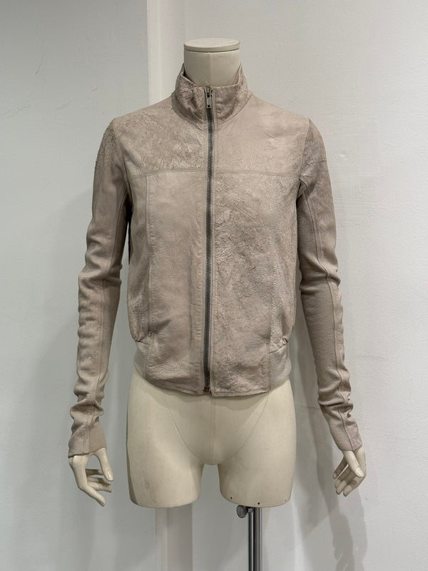 2000s Rick Owens blistered leather jacket